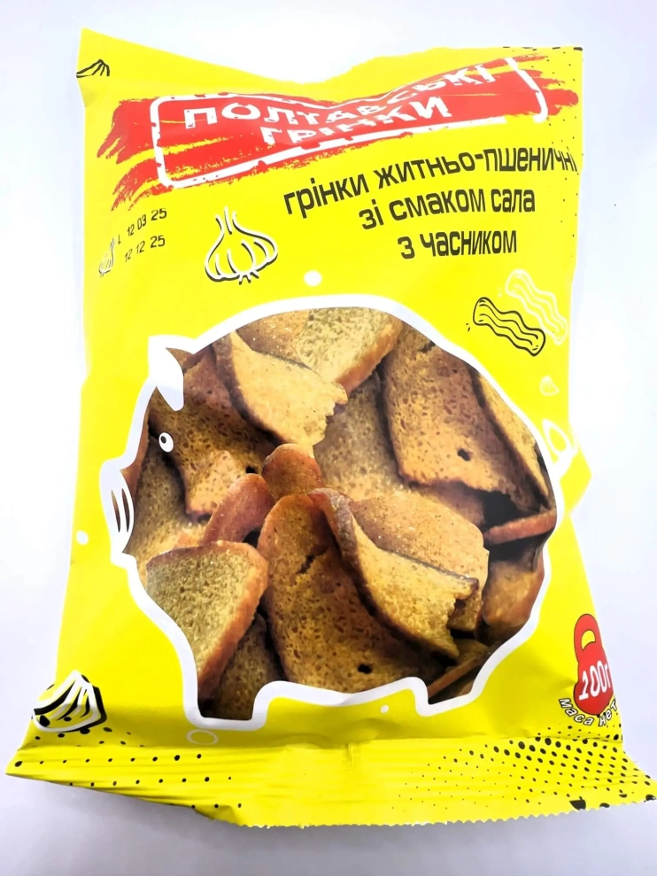 Грінки сало з часником 100g. 