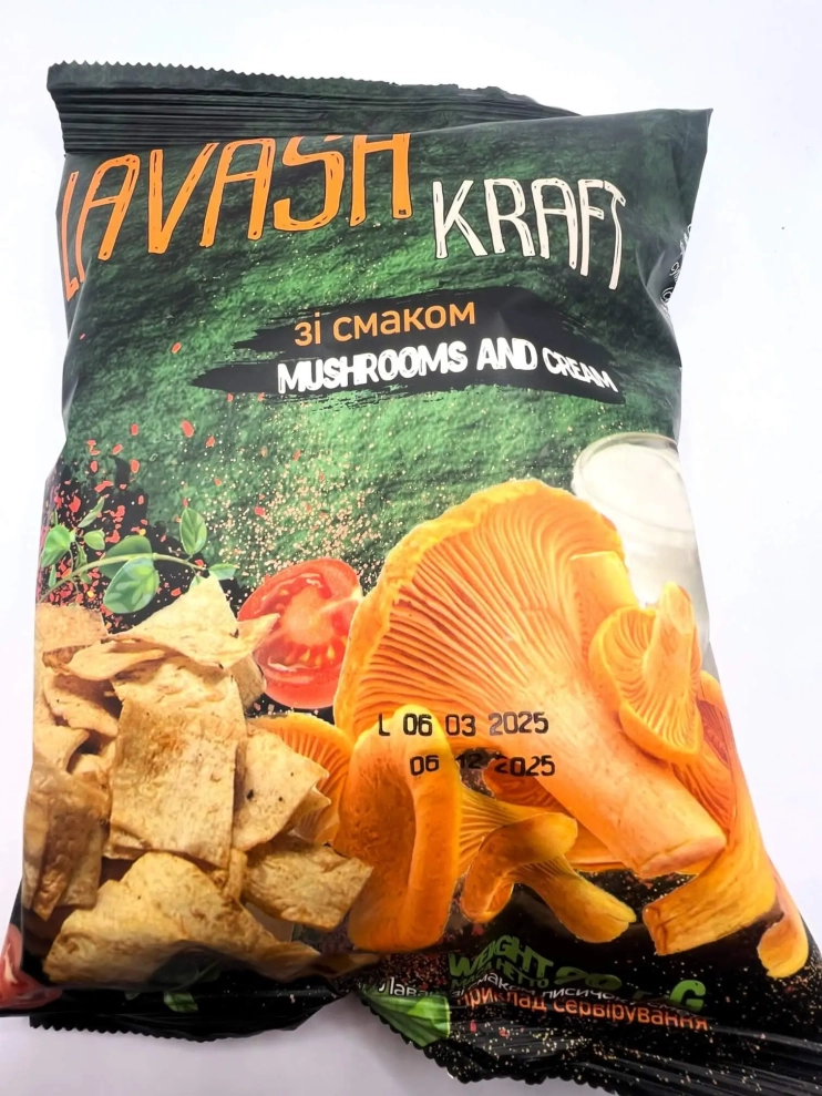 Чіпси з лаваша лисички у сметані 90g. 