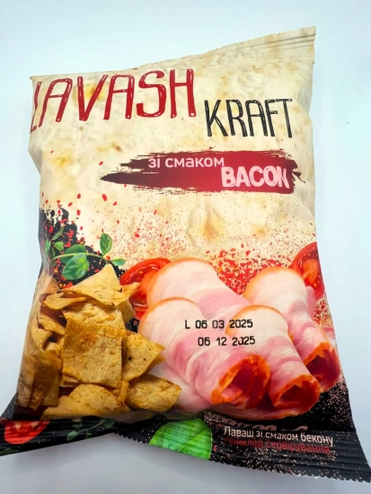 Чіпси Lavash зі смаком бекон